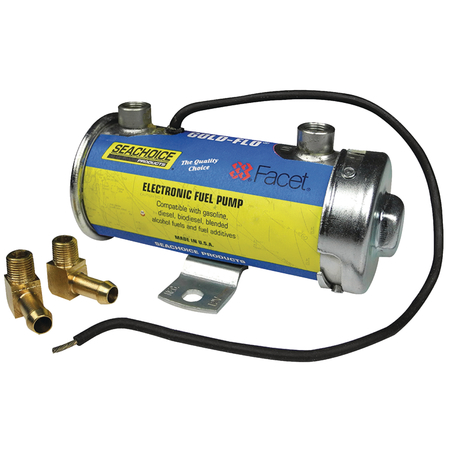 SEACHOICE 12V Gold-Flo High Perf. fuel Pump Kit w/74 Mcrn Filter 5.5-4PSI, 34GPH 20301